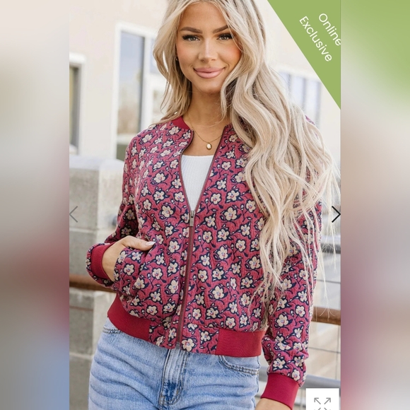 Ampersand Flower Bombers Jacket Size XL - Picture 7 of 7